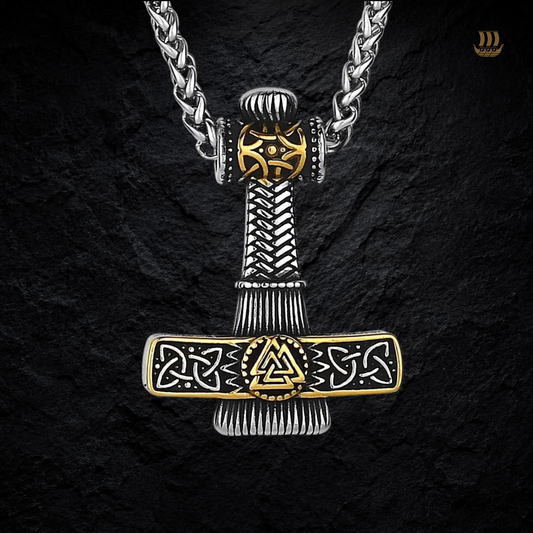 Colgante Mjolnir Valknut acero inoxidable - Valk