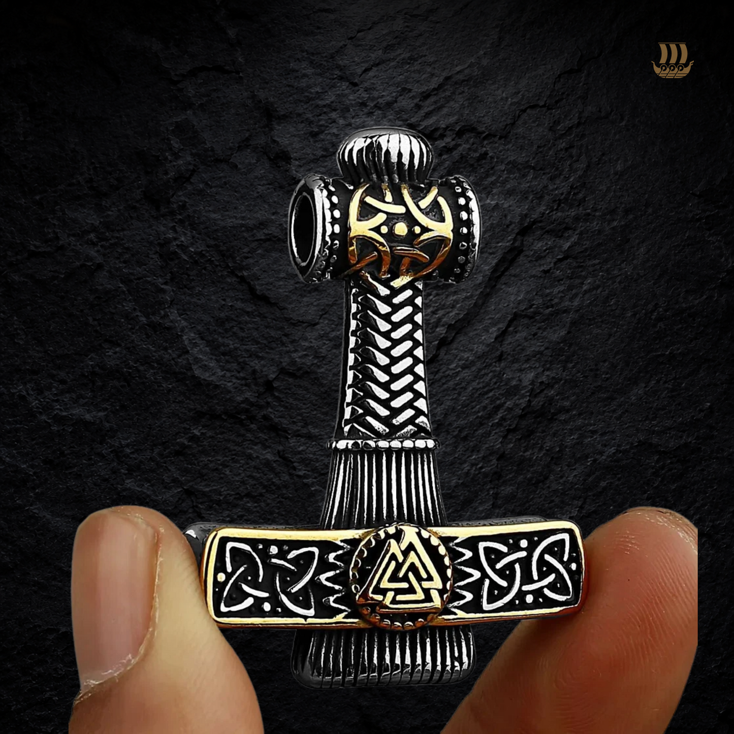 Collar vikingo Mjolnir con cadena 60 cm