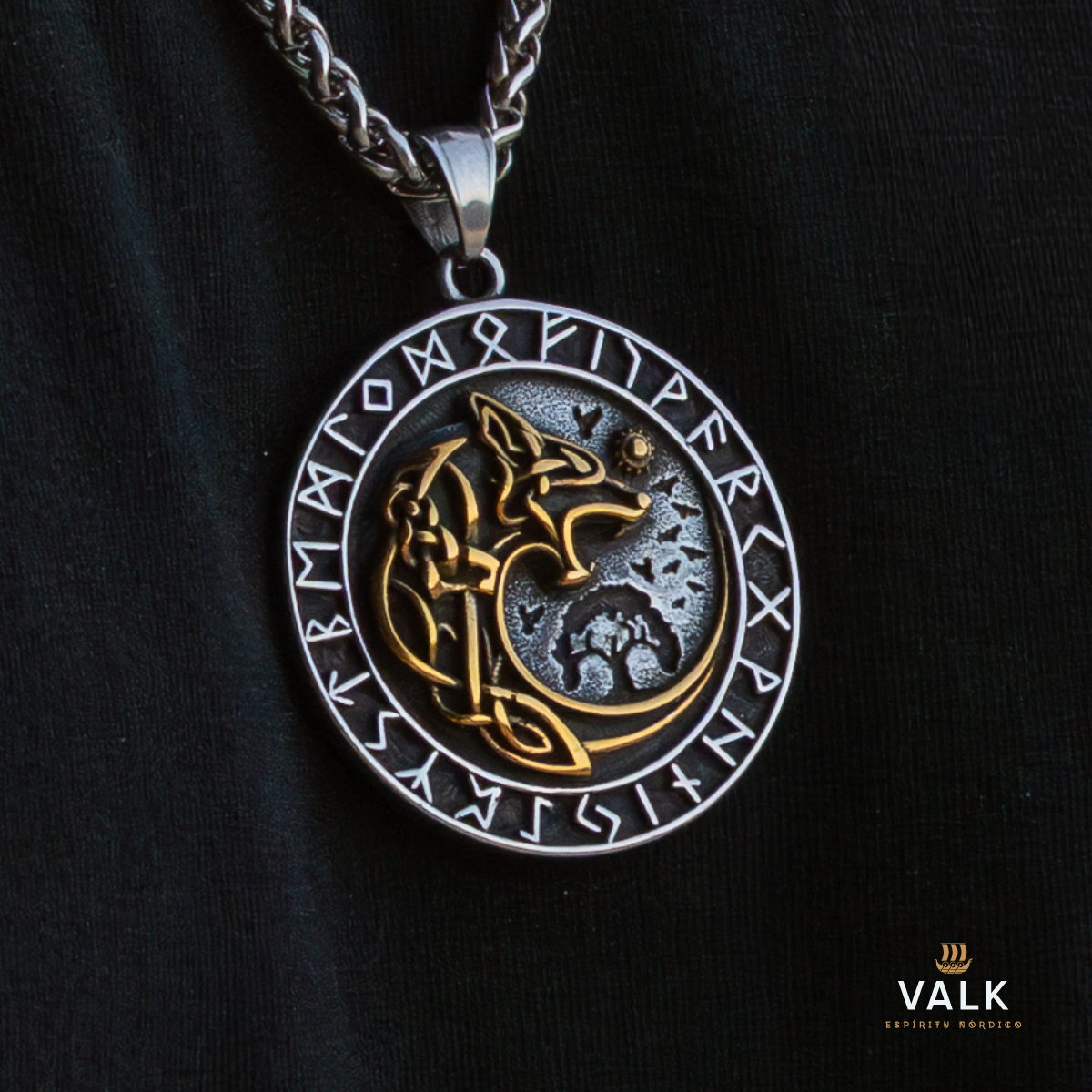 Lobo Eterno (Colgante + Brazalete)