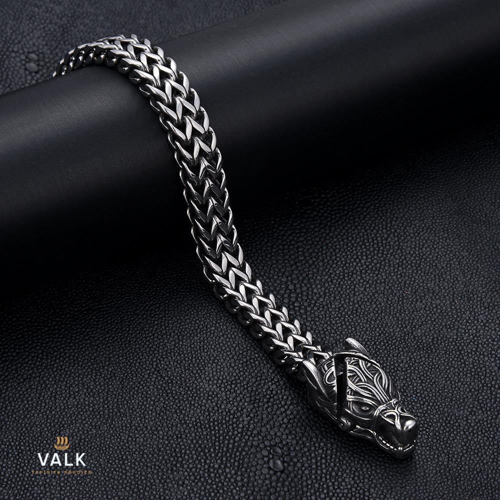 Pulsera vikinga Lobo Fenrir talles S M L