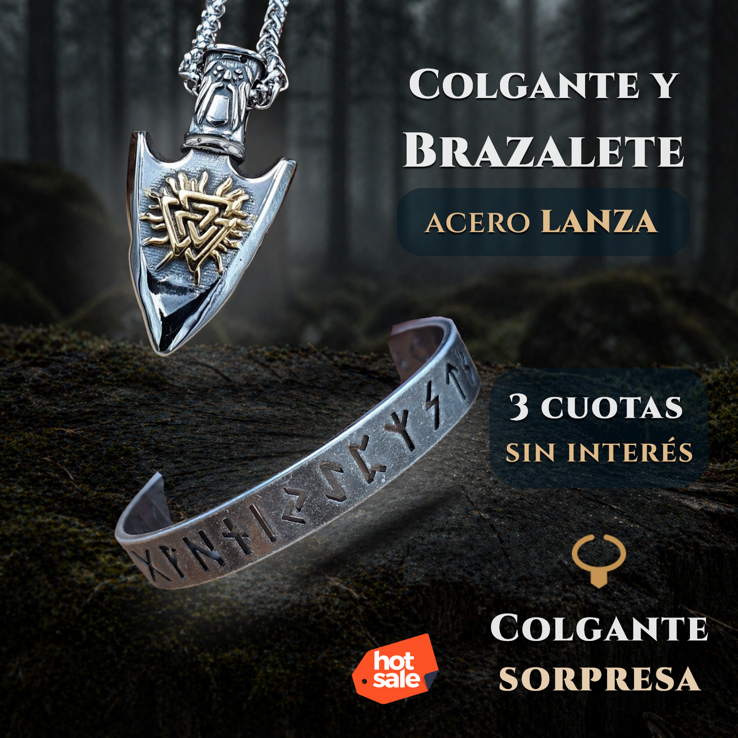 Acero LANZA + Colgante Gratis