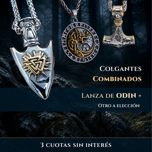 Colgante Lanza de Odin Combinado (2 colgantes)
