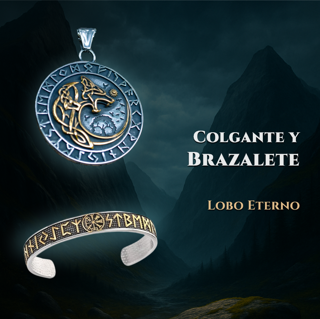Lobo Eterno (Colgante + Brazalete)