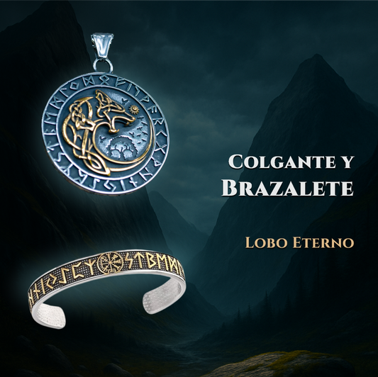 Lobo Eterno (Colgante + Brazalete)