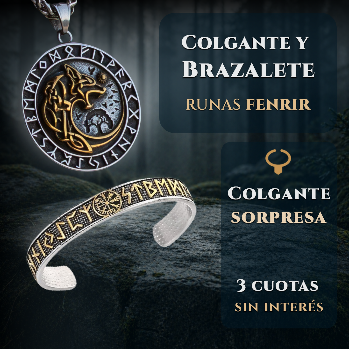 Runas Fenrir + Colgante Gratis